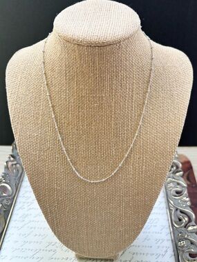 Dainty 925 Sterling Silver Ball Chain Necklace - 16”
